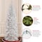 6.5 ft. Pre-Lit Kingswood™ White Fir Hinged Pencil Artificial Christmas Tree, Clear Lights